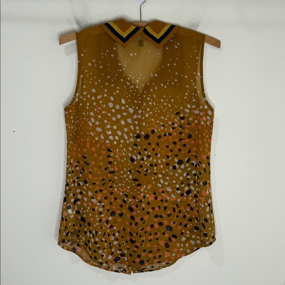 CABI Cheers Semi Sheer Sleeveless Blouse Retro Office Size XS - Picture 4 of 16